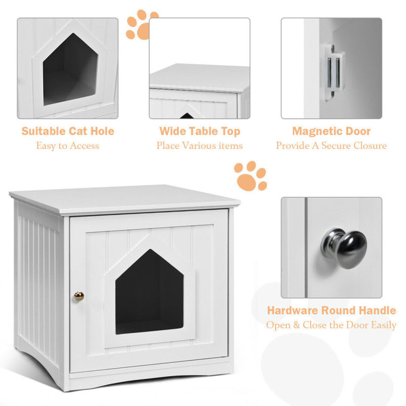 Sidetable Nightstand Weatherproof Multi-Function Cat House