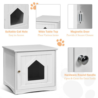 Sidetable Nightstand Weatherproof Multi-Function Cat House