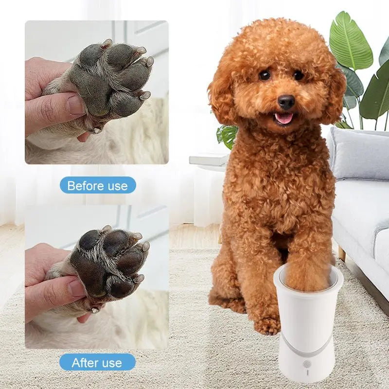 Electric Pet Foot Cleaner, USB Rechargeable Pet Foot Cleaning Massager, Pet Paw Cleaning Cup, Dog & Cat Grooming Supplies