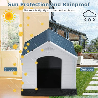 Dog House for Small, Medium and Large Dogs, Plastic