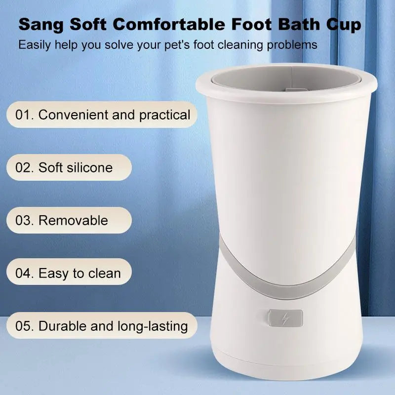 Electric Pet Foot Cleaner, USB Rechargeable Pet Foot Cleaning Massager, Pet Paw Cleaning Cup, Dog & Cat Grooming Supplies