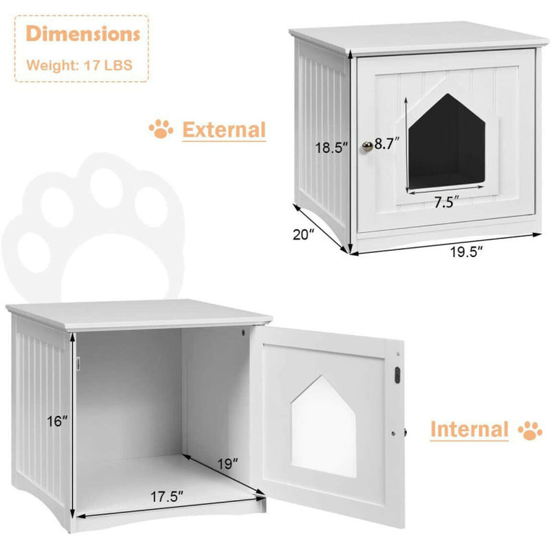 Sidetable Nightstand Weatherproof Multi-Function Cat House