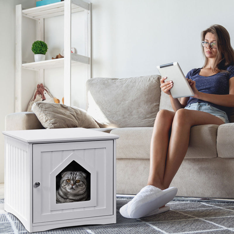Sidetable Nightstand Weatherproof Multi-Function Cat House