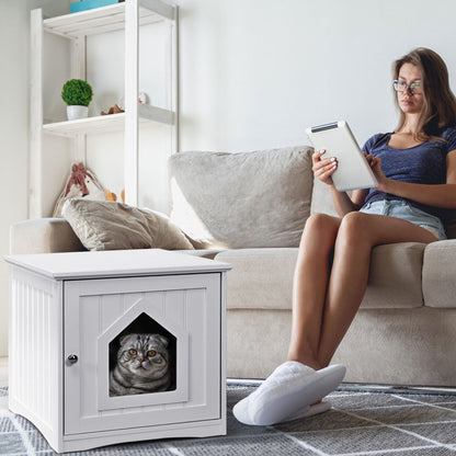 Sidetable Nightstand Weatherproof Multi-Function Cat House