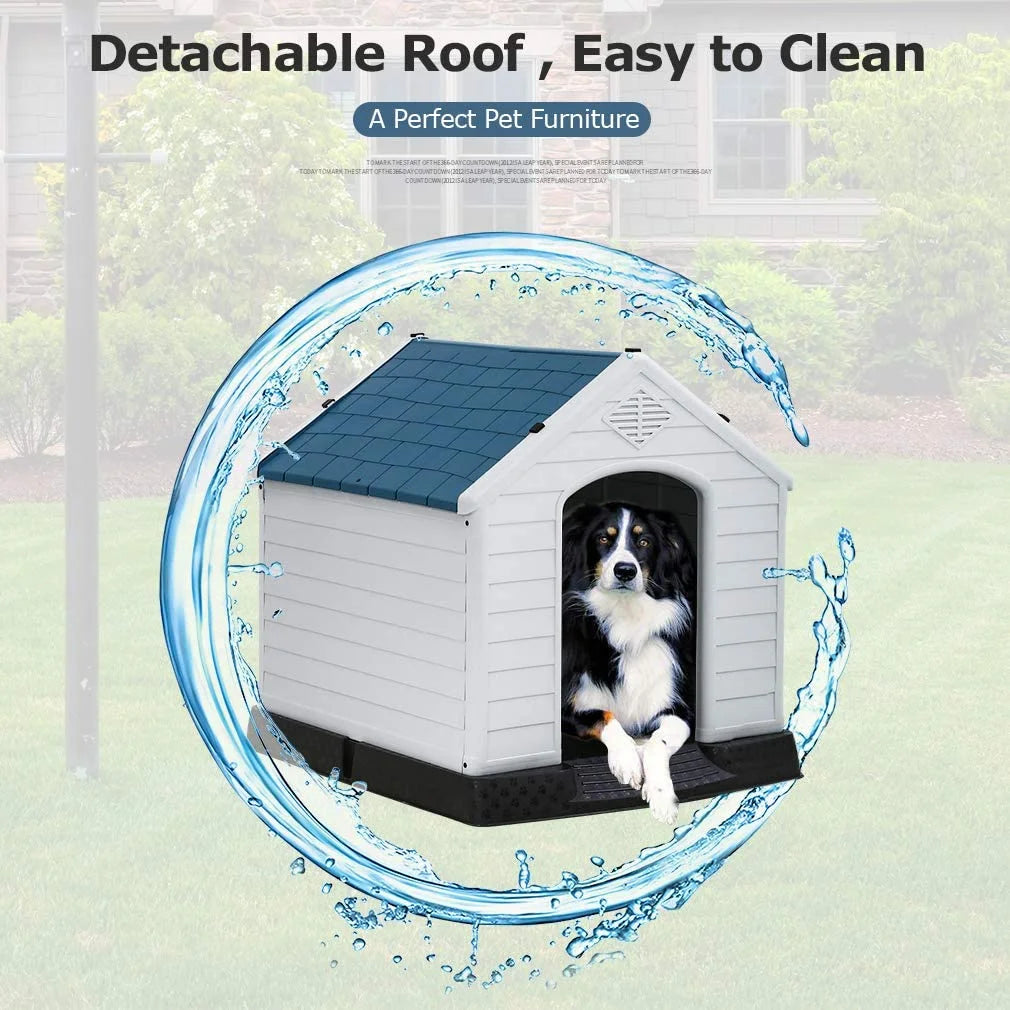 Dog House for Small, Medium and Large Dogs, Plastic